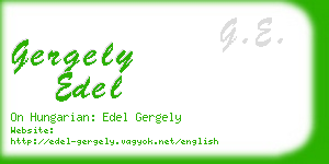 gergely edel business card